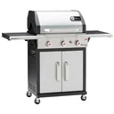 Triton 3.0 silver gas BBQ - Barbecue - foldable worktops - suitable for 12 people