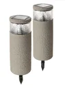 Solar garden light in a modern stone look - 2 pieces
