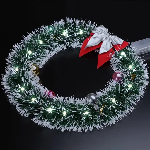 "Christmas wreath - LED - Silver Ø32cm image"