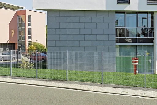 "Double rod mesh fence complete set, hot-dip galvanized, height 140 cm, length 22 m image"