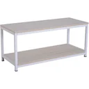 Coffee table, side table, sofa table, hallway table, Scandinavian wood + metal, natural + white, 100 x 40 x 44.5 cm