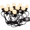 VT-71020 LED lanyard 10 meters with plug, including 20x 0.5W LED bulbs, 3000K warm white, 600 lumens, IP44
