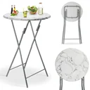 Folding table with marble look