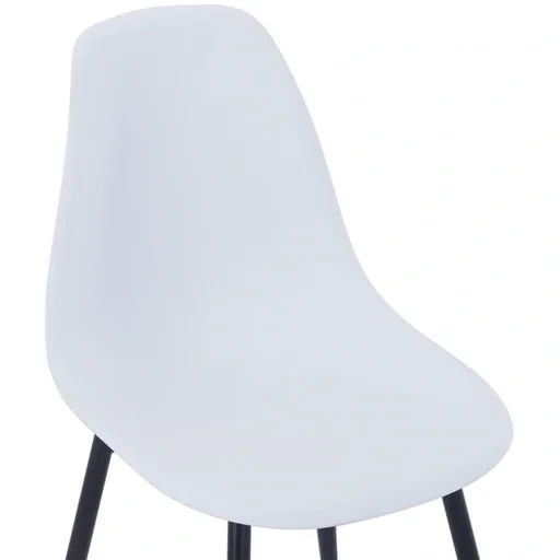 "Dining table chairs, 2 pieces, PP, white image"