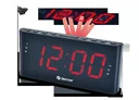 FM radio with 180 degree time projection and 2 alarm times