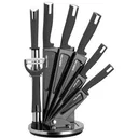 Kitchen knife set - with standard - 8-piece - gray