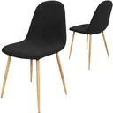 Designer chair with black fabric cover, 4 pieces
