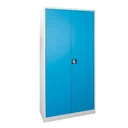 Double-door wardrobe RAL 7035/5012, 195x92x42cm