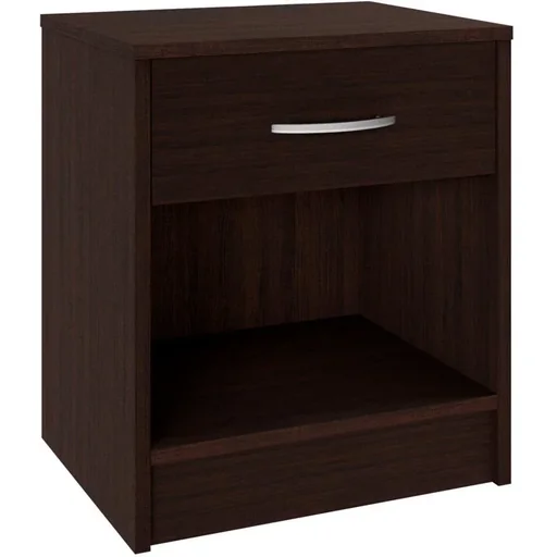 "Bedside table with drawer in wenge look (HxWxD) 50x40x35cm image"