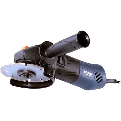 "AGM1087 Angle grinder 850W - 125mm - Electronic rewind protection - Spindle lock - Soft grip - With screw image"
