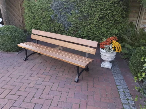 "Salzburg park bench, painted brown image"