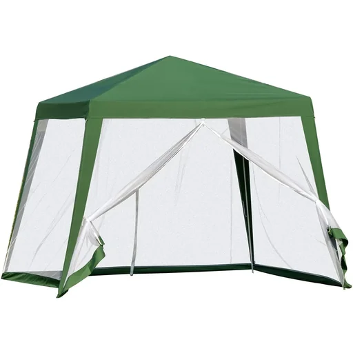 "gazebo with mosquito net beige image"