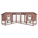 Rabbit hutch with run