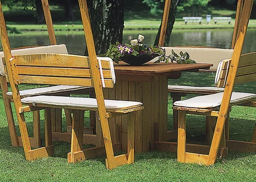 "Seat and back cushions for Pav."Rosenheim", beige image"