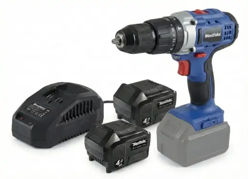 "Cordless impact drill 18 V Li-Ion including 2 x 4 Ah batteries and charger image"