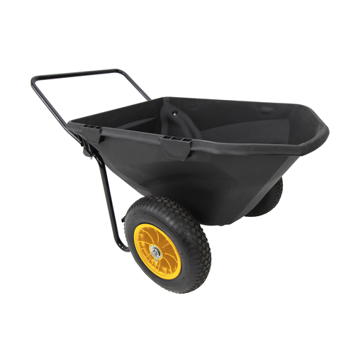 "Wheelbarrow Cub Cart 198L 71×127×74 cm Black – 181 kg Load Capacity, Solid Rubber Wheels image"
