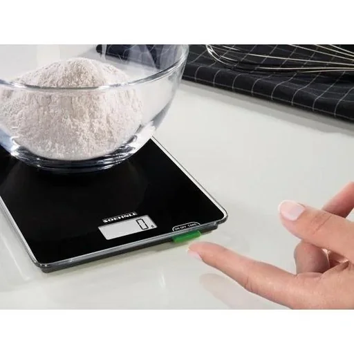 "Kitchen scale / scale for the kitchen - compact - black - up to 5 kg image"