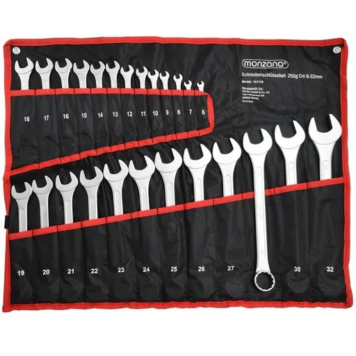 "Complete 12-piece open-end wrench set - Chrome Vanadium - 6-22mm image"