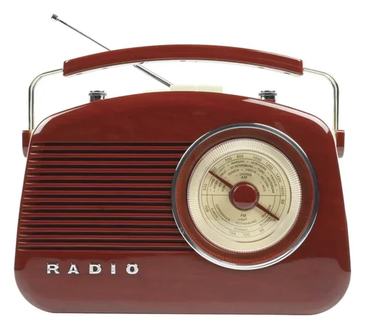 "Large nostalgic portable radio image"