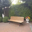 Park bench Graz, painted brown