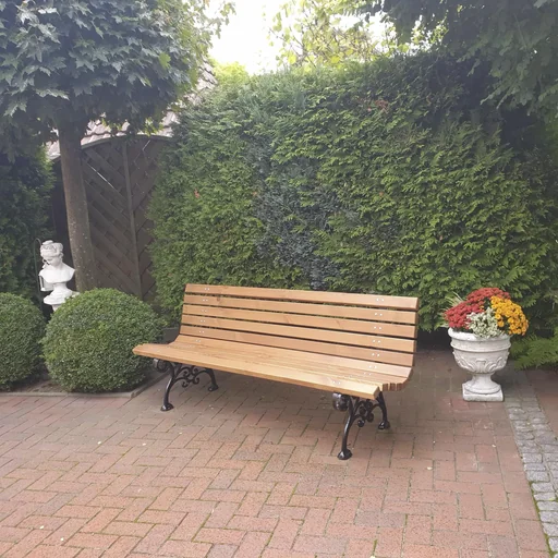 "Park bench Graz, painted brown image"