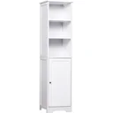 Chest of drawers bathroom cabinet bathroom cabinet bathroom shelf standing cabinet adjustable shelves wood white 40 x 38 x 160 cm