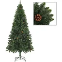 Christmas tree with pine cones 180 cm green