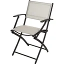Pro Garden Folding Chair / Folding Chair / Garden Chair / Camping Chair - with Armrests - 54X56X83.5cm - White