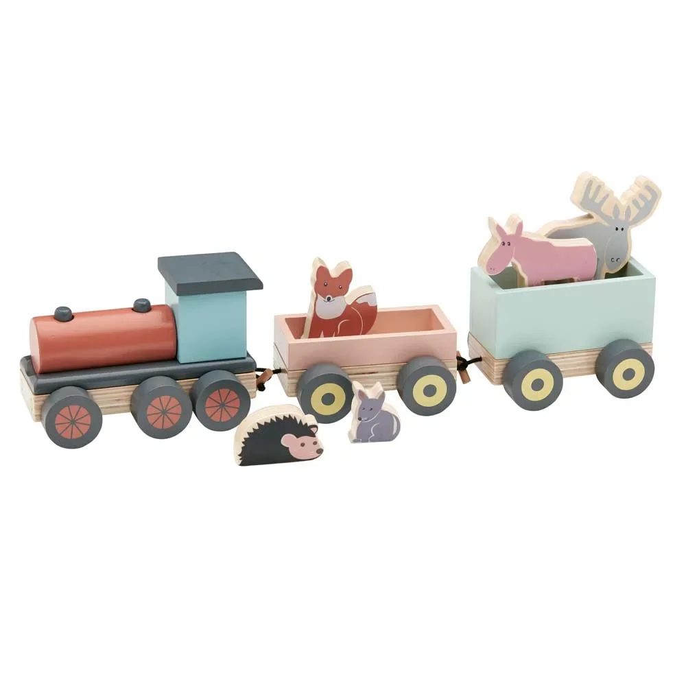 "Kids Concept Toys Zug Wood with forest animals image"