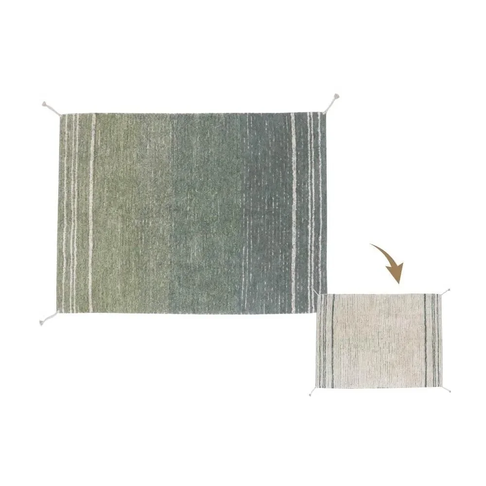 "Lorena Canal's washable turning carpet "Reversible Twin" blue, Size: 170 x 240 cm image"