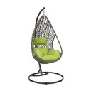 Garden hanging chair "Kuba" - brown/green