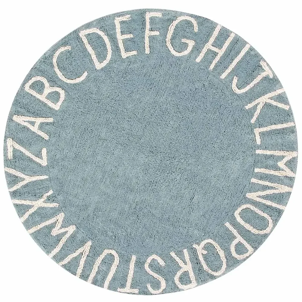 Lorena Canals round carpet ABC blue