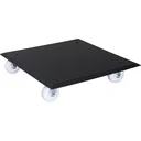 Multi Roller MR 1391, 45 x 45 x 9.5 cm, hard wheels Ø 75 mm, roller bearings, aluminum studded sheet, load capacity 150 kg