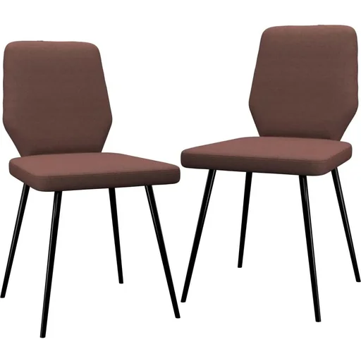 "Dining room chairs 2-seater fabric brown image"