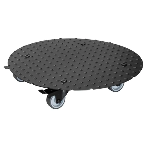 "Multi Roller MR 7006, Ø 38 x 7.5 cm, soft wheels Ø 50 mm, plain bearings, 2 brakes, aluminum checker plate, load capacity 150 kg image"