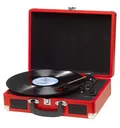 Retro USB record player "VPL-120" in a case in red