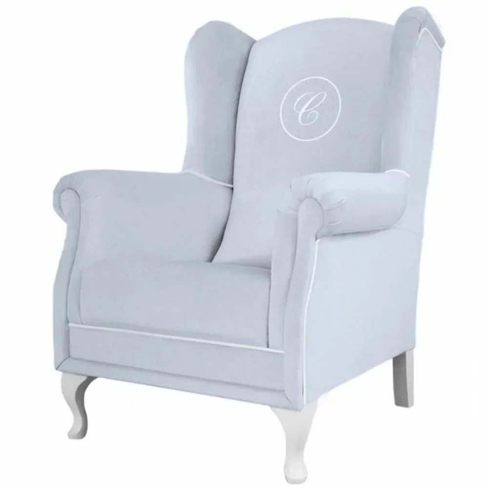 Caramella upholstery chair / Nursing Chair with emblem blue