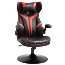 Gaming chair ergonomic computer chair with rocking function swivel chair height adjustable steel black+red 67 x 75 x 106-112