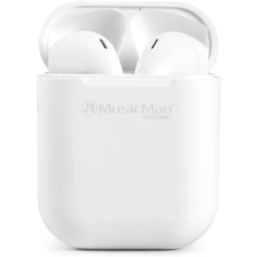 "Wireless stereo in-ear headphones white image"