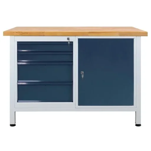 "Workbench "Premium" 4 drawers, 1 door, L1200xW600xH840mm image"