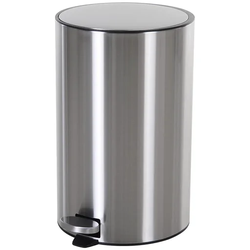 "Waste bin with inner bucket silver/black image"