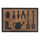 Doormat rubber/coconut watering can, 60.8 x 40.3 x 0.8 cm