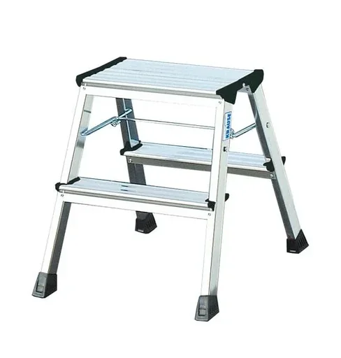"Double folding step aluminum 2 x 3 steps for more safety in the home image"
