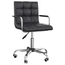 Swivel stool, cosmetic stool, rolling stool, work stool in black