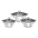 6-piece Silver Line stainless steel cookware set