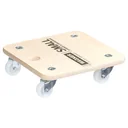 Transport aid MM 1352, 29 x 29 x 8.5 cm, hard castors Ø 50 mm, plain bearings, FSC® birch plywood, load capacity 250 kg