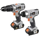 18V LI-ION ACCUKOKKOORMACHINE + IMPACT SCREWDRIVER SET Inklusive 2x 2,0 Ah Batterien und Koffer MAXXPACK COLLECTION