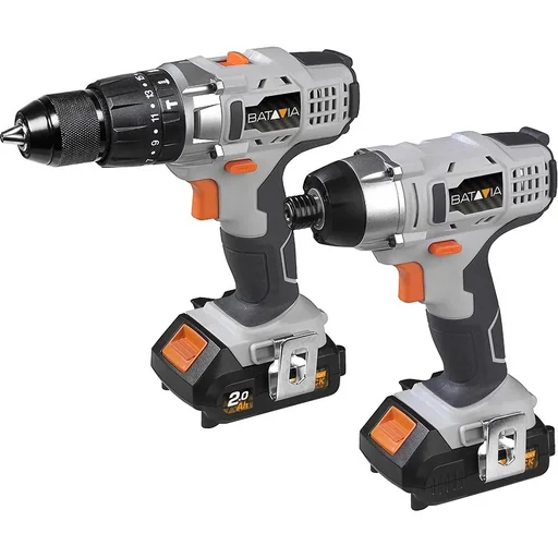 "18V LI-ION ACCUKOKKOORMACHINE + IMPACT SCREWDRIVER SET Inklusive 2x 2,0 Ah Batterien und Koffer MAXXPACK COLLECTION image"