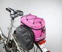 Bicycle pannier bag - multifunctional, pink