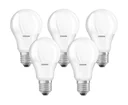 LED light bulb with 8.5 watts, E27, warm white - 5 pieces